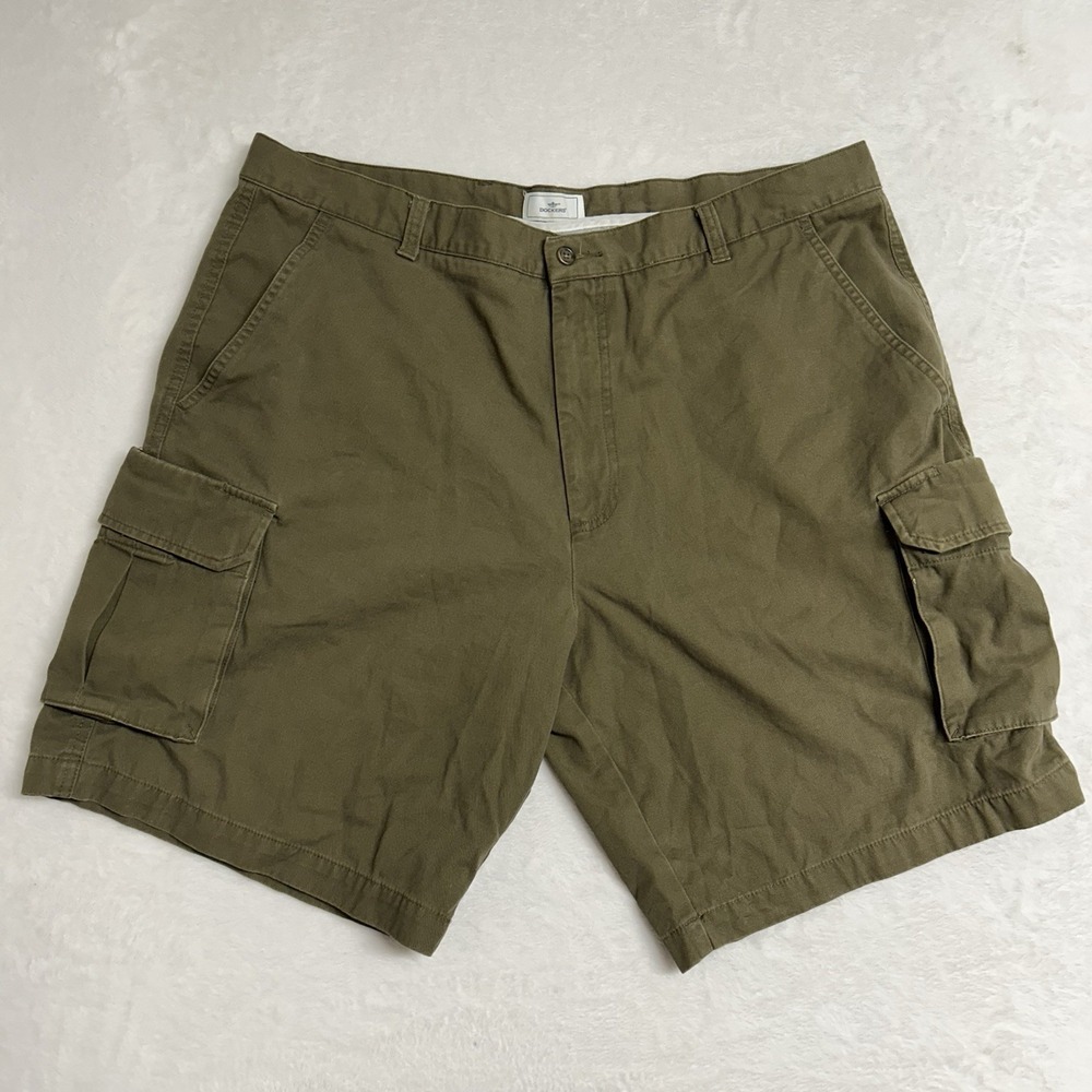 Dockers Cargo Shorts Relaxed Fit Green‎ Men's 42 Waist 9 Length Stretch Cotton